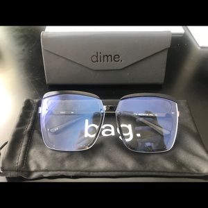 Dime Optics Blue Light Glasses (Black) w/ Cases